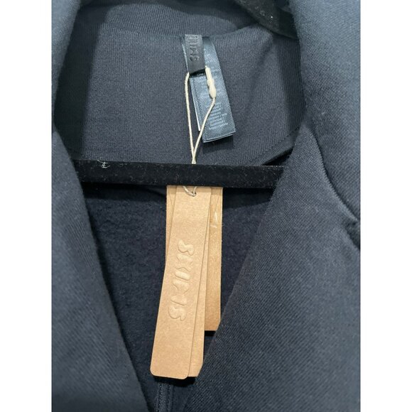 Skims Oversized Black Boyfriend Fleece Wrap Trench Coat NWT - Picture 10 of 10